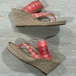 NWOT Vince Camuto Coral Espadrille Wedge Sandals Size 8.5 Spring Summer